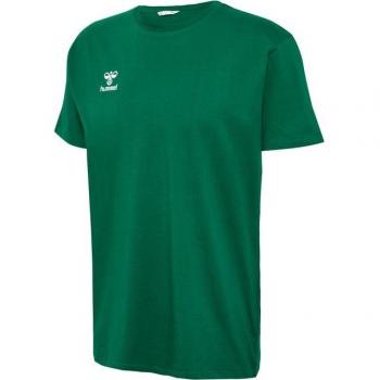 Camiseta Hummel Hombre Verde/Blanco