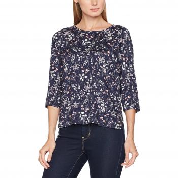 TOM TAILOR DENIM Damen Bluse in Real Navy Blue, Größe 36