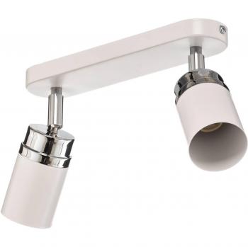 Soffitto Reno Spot 2 Luci Luminex Bianco Cromo