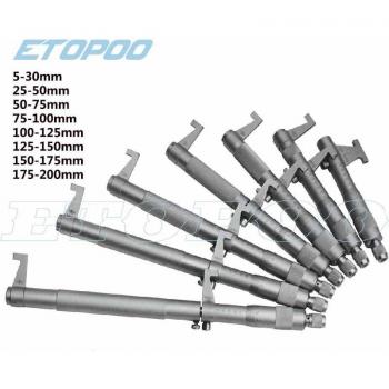 Metric Inside Micrometer 0.01mm Carbide Ratchet Screw Gauge 5-30mm