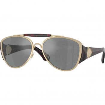 Burberry BE3161 1109AI Pilot Gold‑Tinted Metal Sunglasses