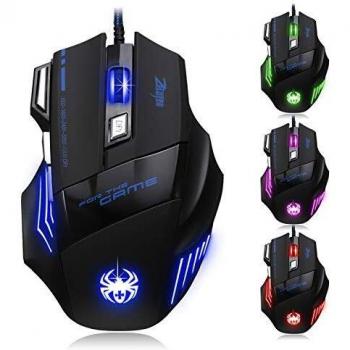 MUXAN Souris de Jeu Zelotes 7200 DPI, 7 Touches Programmables, Éclairage LED Bricolage