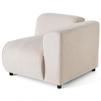 Suaro Angle droit assise en tissu texturé – couleur beige