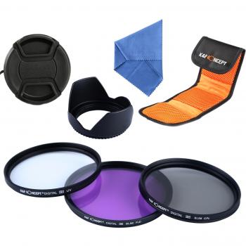 Kit de Accesorios de Lente K&F Concept 49mm UV y Filtro Polarizador