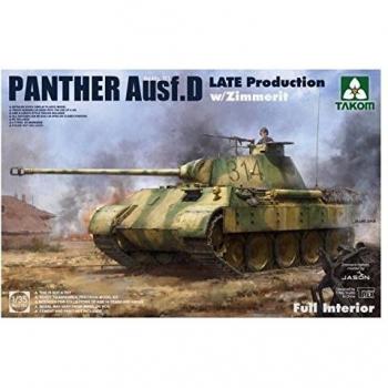 Char allemand Sd.kfz.171 Panther Ausf.D production tardive avec Zimmerit
