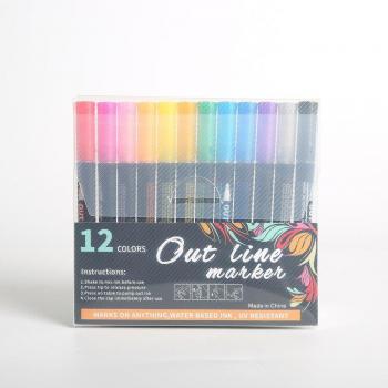 12pcs Glitter Marker Pens
