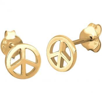 Orecchini Boho Hippie Simbolo della Pace in Argento 925