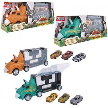 Porta-Auto RetroCarica: Globo Dinosauro con 3 Auto