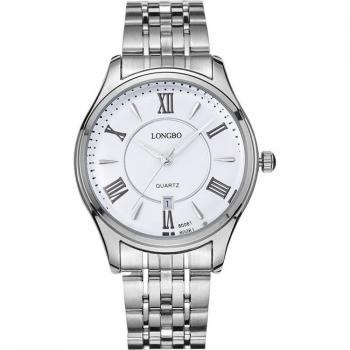 Montre LONGBO homme femme couple acier inoxydable doré étanche 80081