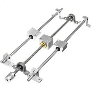 Varilla de Eje Óptico T8 Dual, 200–500 mm, Plomo y Tornillo de Cojinetes