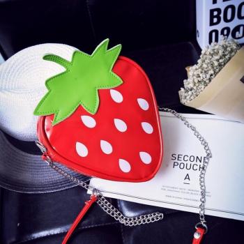 Fruit Print Chain Messenger Bag for Women