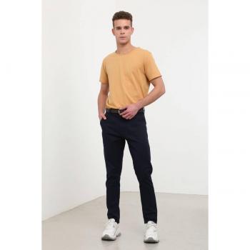 Lycra-Chinohose für Herren im Jesus-Stil in Marineblau