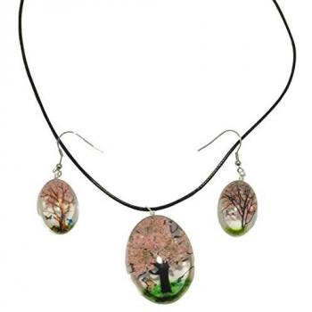 Coral Treasured Tree of Life Pressed Flowers