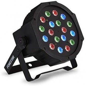 Foco PAR-18L DMX RGB de 18 LEDs