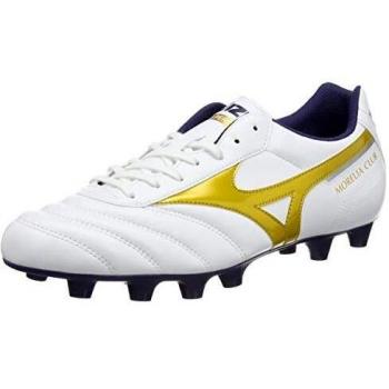 Mizuno Morelia II Club, Chaussures de Football Mixte, Blanc (White/Gold 50), 46 EU