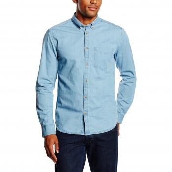 Wrangler Men’s Classic Slim Indigo Long Sleeve Shirt, Large Size