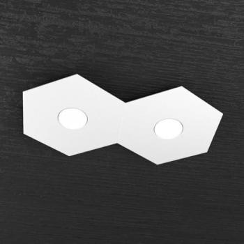 Plafoniera Hexagon 2 Luci Bianco LED 12X2W