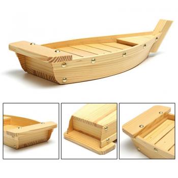 Handgemachte Holzsushi-Schiffe und kalte Speisenteller, Maße: 42 x 17 x 7,5 cm