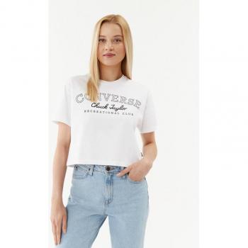 Converse Chuck Cropped T-Shirt – Weisse Retro-Variante, Regular Fit