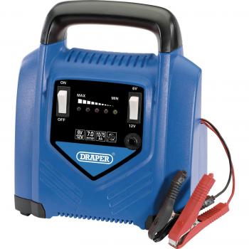 Draper 6V 12V Battery Charger, 7.0A
