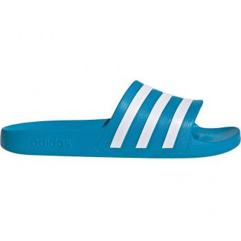 Adidas Adilette Aqua Slides, Size: UK 8, Colour: Blue/White/Blue