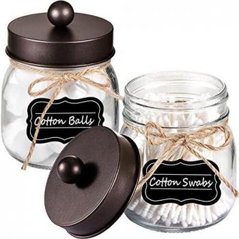 Bronze Bathroom Vanity Storage Jars