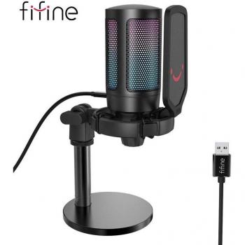 Gaming‑Audio A6: FIFINE Kondensatormikrofon RGB