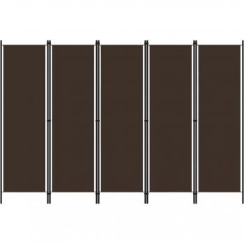 Biombo de Diseño Maison Exclusive – 5 Paneles, Marrón, 250x180 cm