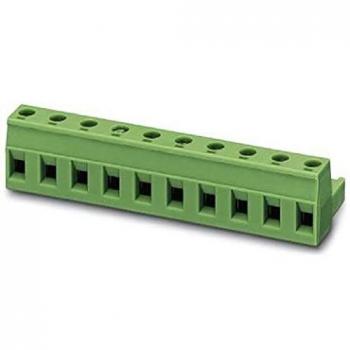 Terminal PCB Hembra Verde 2 vías 7.5 mm 12 A Montaje en Placa