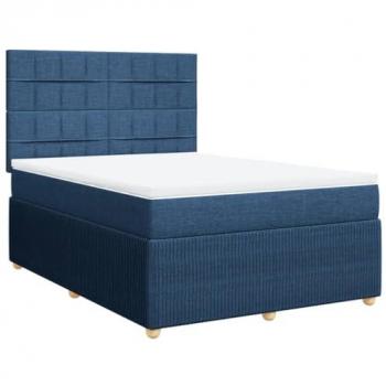 VidaXL Bett Layne Blau 140 × 200 cm – Stoffboxspring