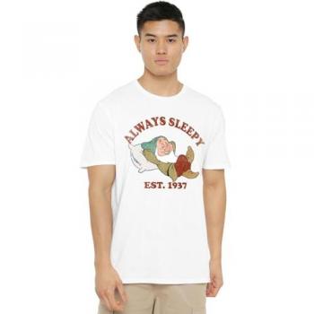 1937 Snow White & The Seven Dwarfs Father’s Day Sleepy Dad Tee – Standard White
