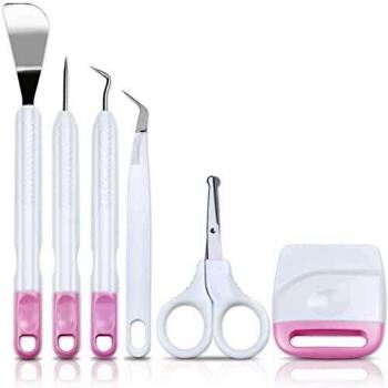 Basic Tools Set Craft Weeding Vinyl Tools Set, 6pcs Cardstock Crafting Tools Kit for Cricut/Silhouette/Siser/Oracal 631 651 751 Vinyl