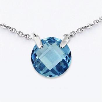 10 mm Blue Silver Necklace