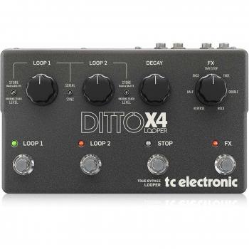 TC Electronic DITTO X4 LOOPER Simple and Intuitive Dual-Track Guitar Looper Pedal with Powerful Loop Effects