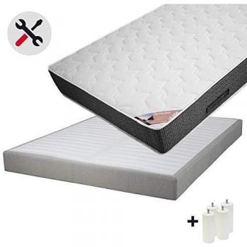 AltoBuy Ensemble Matelas et Sommier Bermudes 160x200