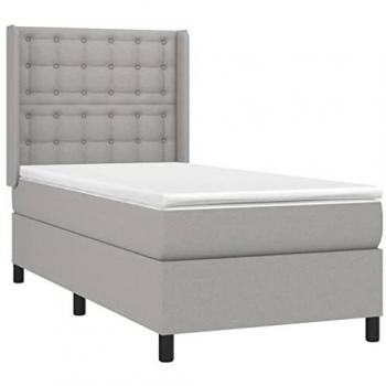 Lova Premium Gray Mattress Unit: 80x200cm, Fabric Cover, Springs, Foam & LED Light Feature
