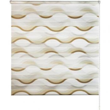 Wellen-Doppelrollo MY HOME – 60 cm Breite, 130 cm Höhe, Klemmfix