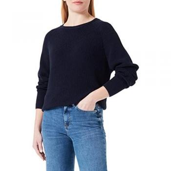 Strickpullover MARC O'POLO aus Heavy-Weight-Organic-Cotton Gr. XL, blau Damen Pullover
