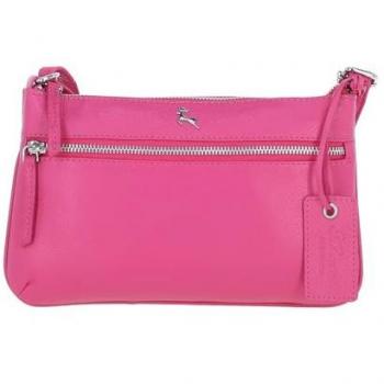 Ashwood Swansea Real Leather Crossbody in Pink