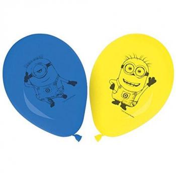 Dekorative Minions‑Luftballons Procos 87185 – 8×21 cm, Latex, farbig (gelb/ blau), Geburtstags‑ und Partydeko