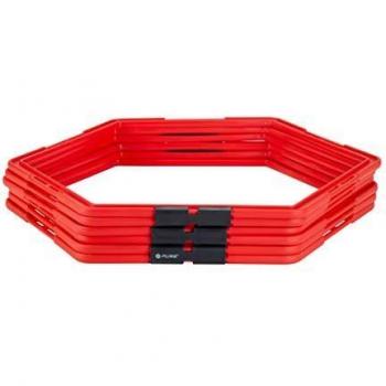 Échelle hexagonale d'agilité Pure2Improve, rouge, pack de 6