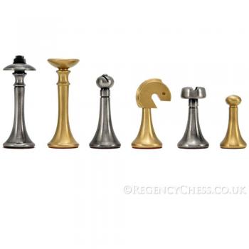2.75-Inch Metropolis Brass Nickel Chess Kit