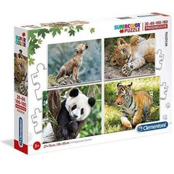 Puzzle Progresif Bébés Animaux 20+60+100+180 pièces