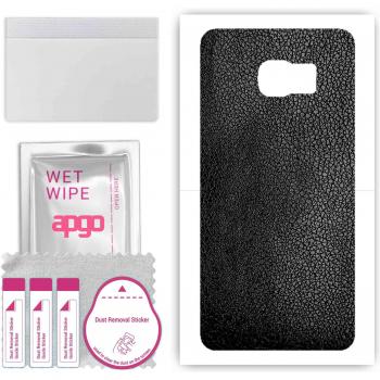Apgo Black Leather Protective Film for Galaxy S6 Edge Plus