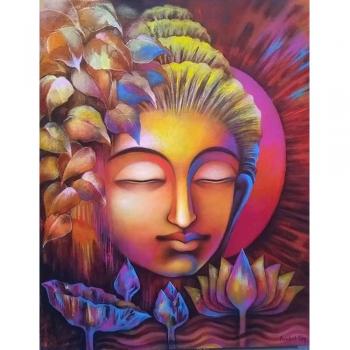 Ricamo Budda 20x30 cm – Pittura strass con diamantini per pareti