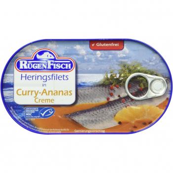 Rügen Fisch Herring Filets mit Curry-Ananas Sauce (6×200 g)