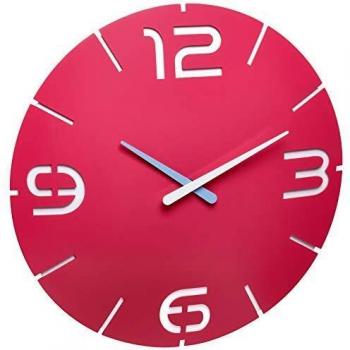 TFA Dostmann Quarz Wanduhr, 35 cm, pink