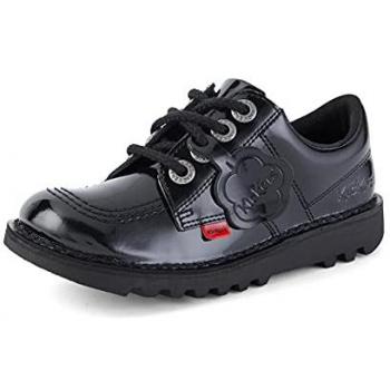 Girl's Kickers Juniors Kick Lo Classic Patent Shoes (Black)