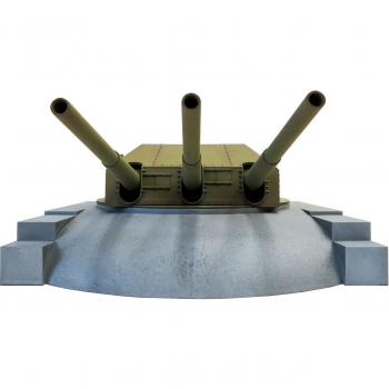 28cm Triple Cannon Coastal Gun (UA72344) – German Army 1/72 Plastic Model with Fitting Strut Fortress