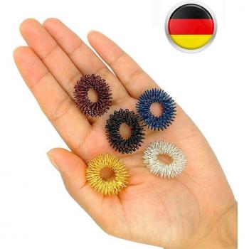 5-delige Set Kleurrijke Metaaldraad Acupressuur Massage Ringen